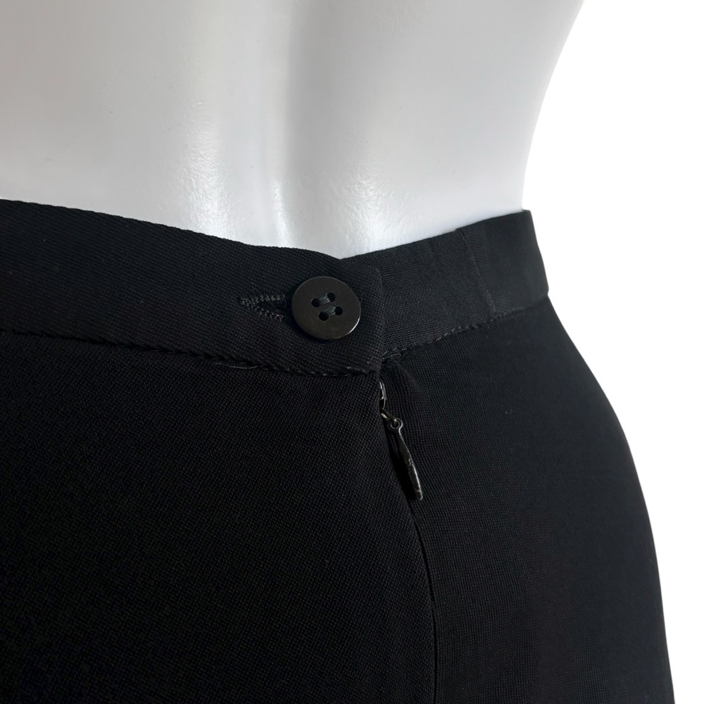 Giorgio Armani Vintage Black Wool Knee Length Skirt Size 44 - Picture 5 of 6